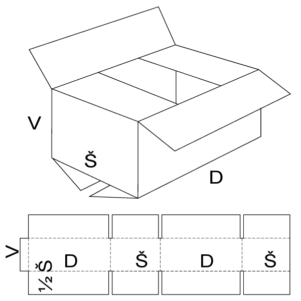 Kartónová krabica 300x200x160, 5VL – Obrázok 2